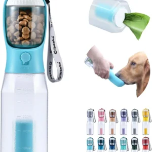 Dog Water Bottle with Food Container
