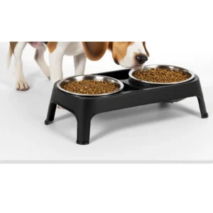 Raised Dog Food Bowls Non-slip Iron Pet Beds
