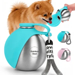 1Pc portable stainless steel cat and dog kettle
